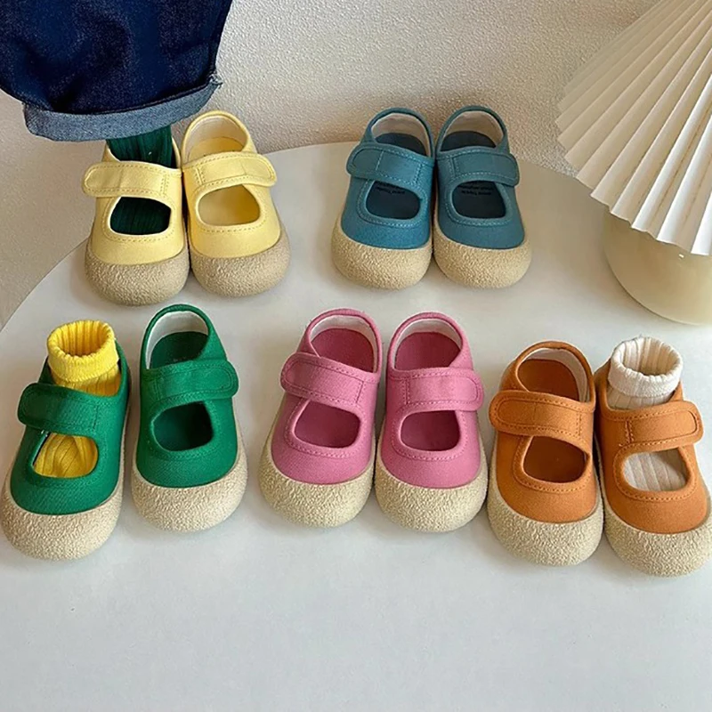 Girls' Soft-soled Shoes New Children's Canvas Shoes Baby Kindergarten Indoor Non-slip Small Cloth Shoes Boy