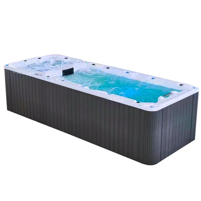 Factory  Luxury Large Outdoor Swimming Pool Spa with Jakuzzi Whirlpool Acrylic Endless Swim Hot Tub Pool with TV