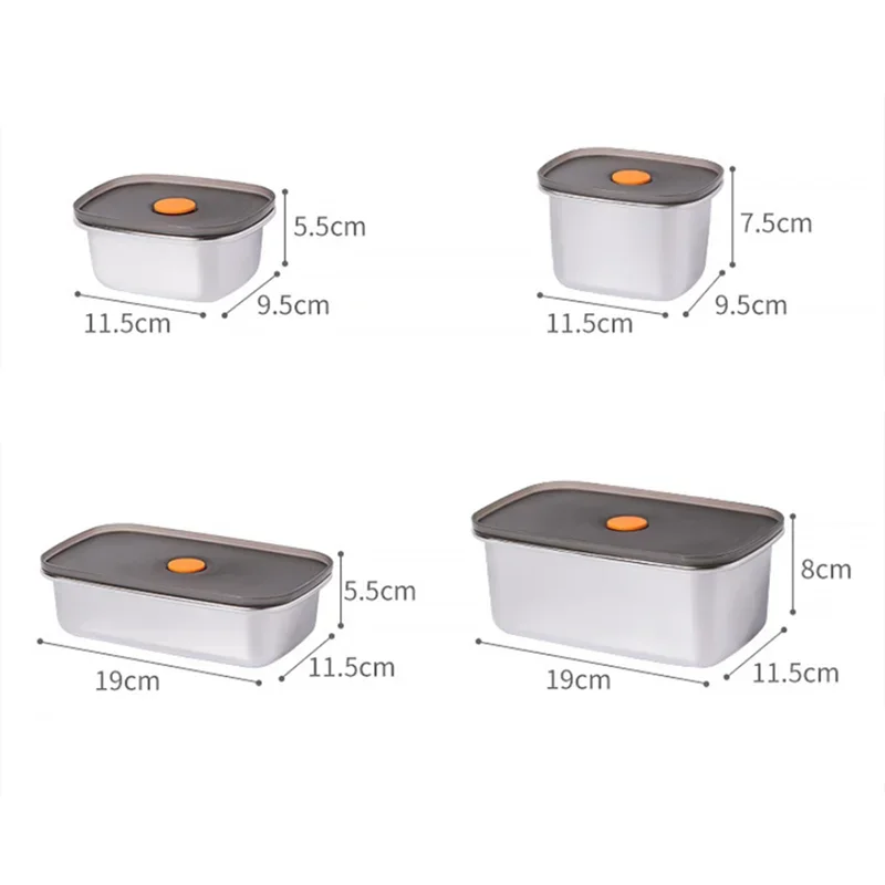 Stainless Steel Food Storage Container Set Vacuum Food Box Portable Leak-proof Storage Containers Camping Food Container
