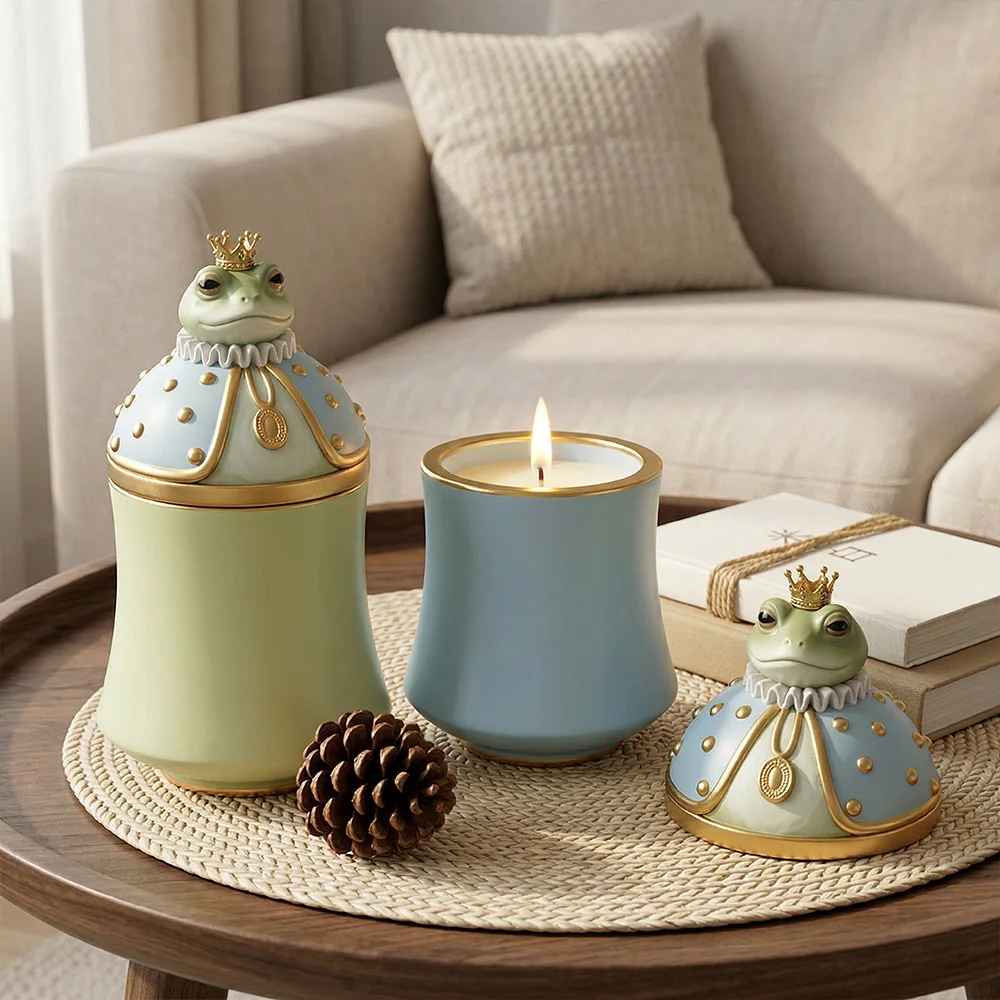 

Силиконовая форма для подсвечника «Принц-лягушонок», DIY-форма для банки для хранения с крышкой в виде короны-лягушки, форма для эпоксидной смолы, форма для цветочного горшка, форма для гипса и цемента
