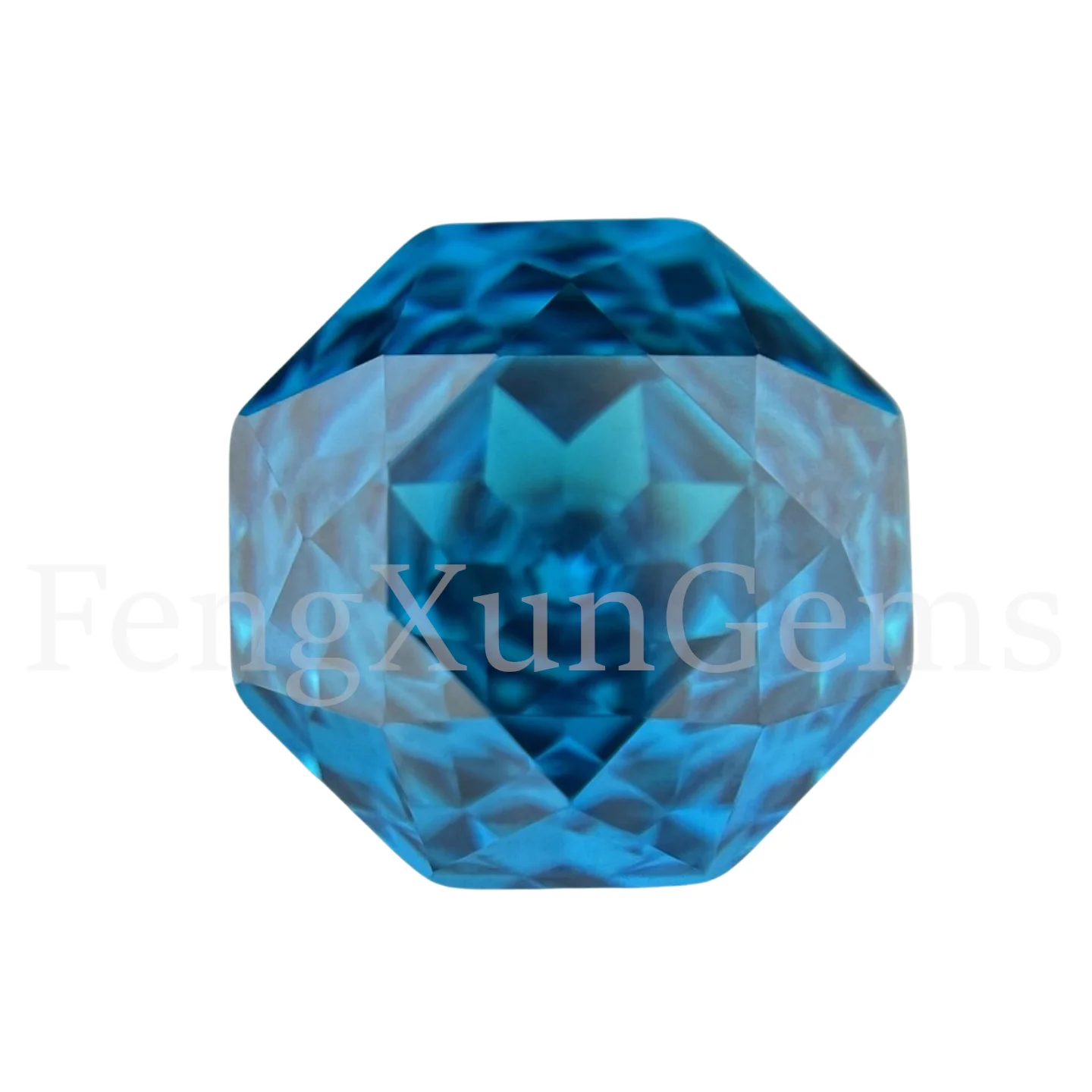 

2024 Best sell Dark Aquamarine Millennium Octagon Rose Cut New 5A Cubic Zirconia Loose Gemstones for Ring Making