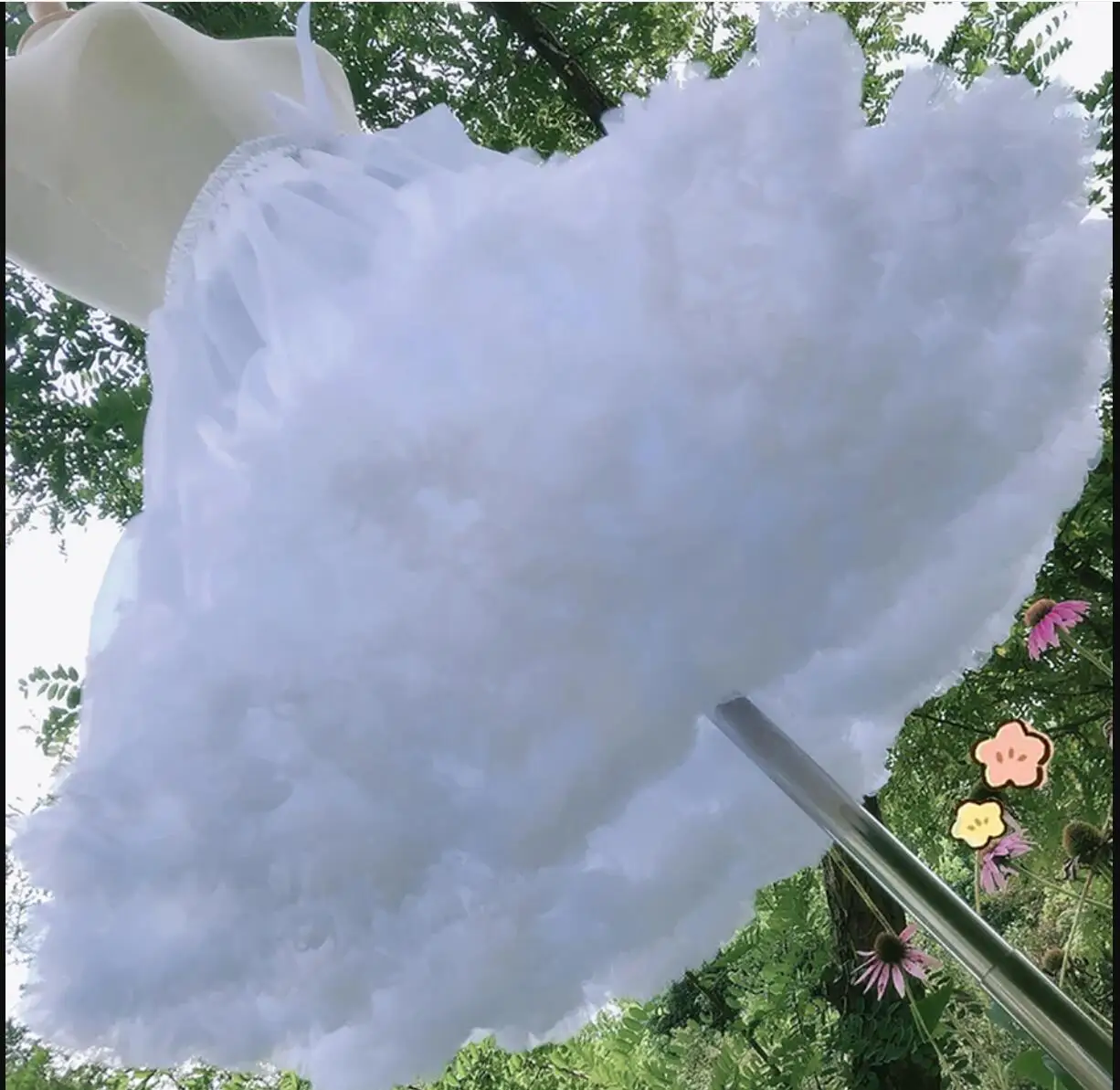 المرأة زهرة نمط لوليتا تنورات كرينولين الداخلية صخب تأثيري توتو منتفخ Cancan تنورة تحت فساتين الزفاف #4