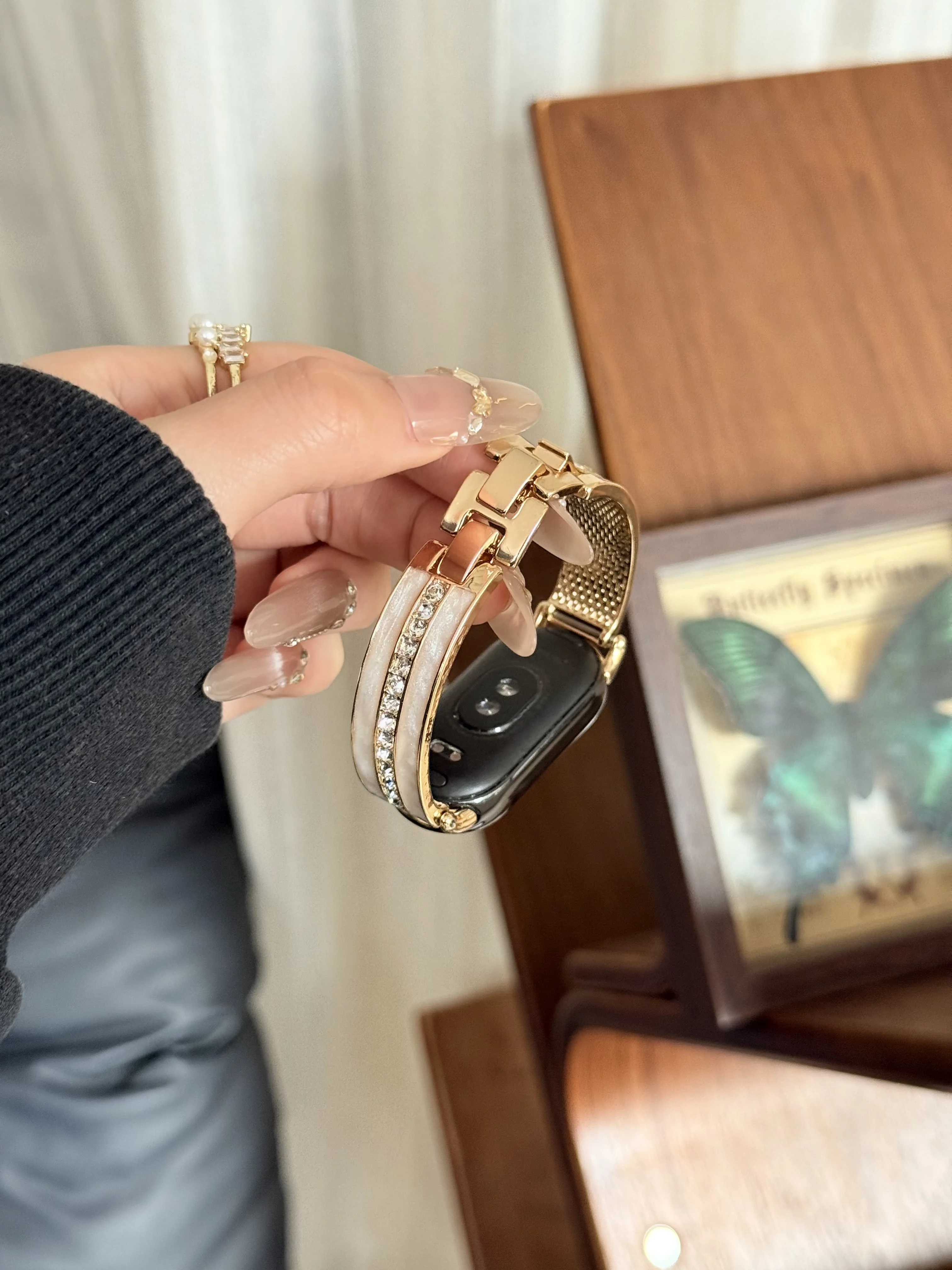 

Strap Bend Drip Glue Dot Diamond Suitable Xiaomi Band 8Pro/9Pro，For Mi band 3/4/5/6/7，8/8NFC/9/9NFC/10/10NFC，For Redmi Watch5/4/