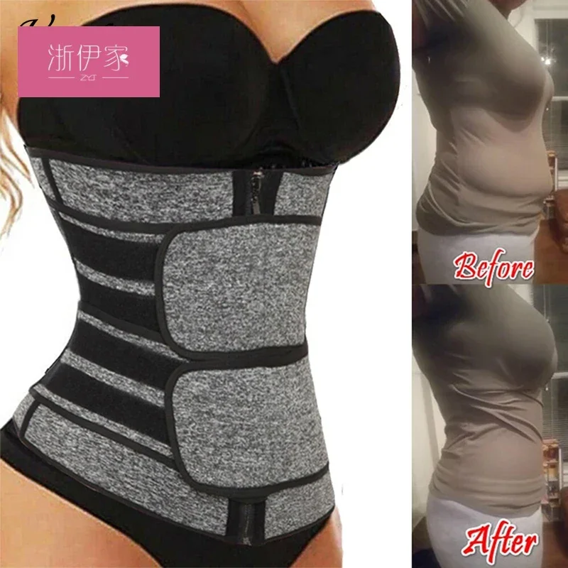 

Waist Trainer Corset Trimmer Belt for Women Weight Loss Sweat Strap Body Shaper Belly Cincher Sports Girdle Fat Burner Band