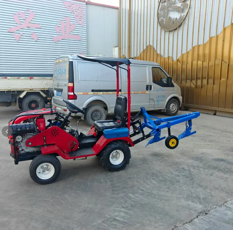 Mini Compact Wheel Farm Tractor Support Multiple Custom Attachments PTO Parts For Backyard Garden Farming Use - view 4