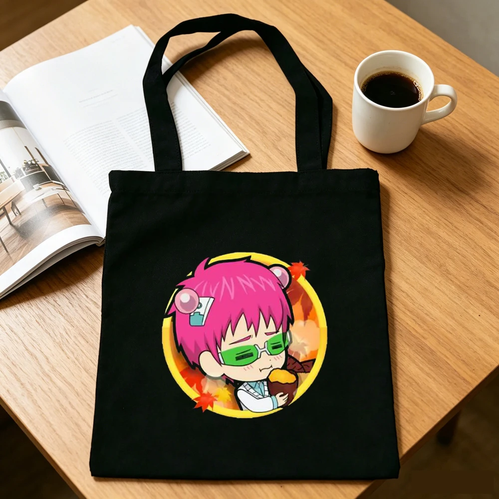 Saiki k tote bag canvas  totebag shopping bolsas de tela y2k woman