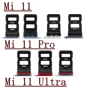 Bilashmart Phone SD Chip Tray Holder Xiaomi Mi 11 Ultra 11 Pro SIM Card Tray Slot Holder Adapter Socket Repair Parts