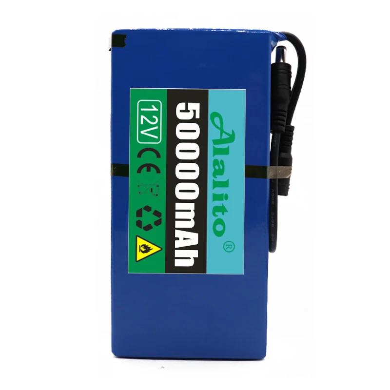 New DC 12v 10500-50000 mah lithium ion rechargeable battery, high capacity ac power charger with 4 kinds of traffic development