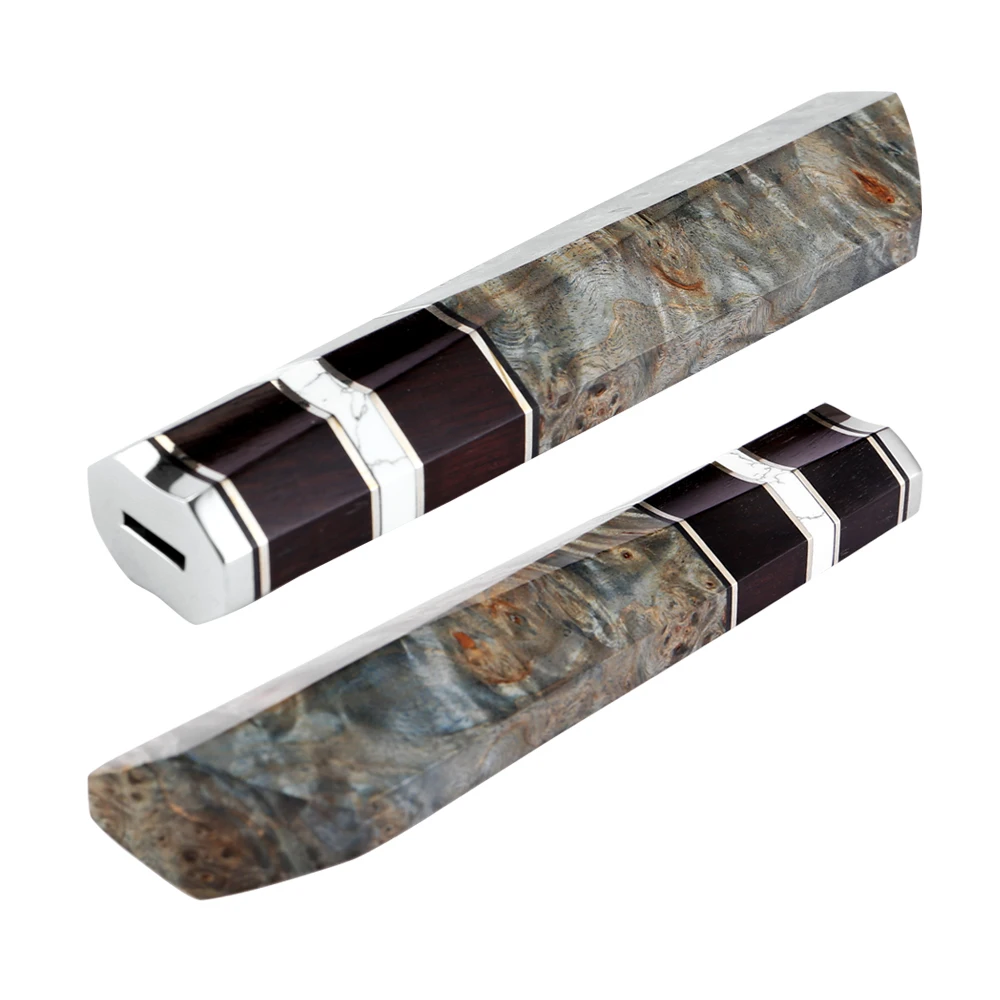 High-end Stabilized Wood Knife Handle Japanese Chef Kitchen Knife DIY Replacement Handle Factory Customized Knife Accessories