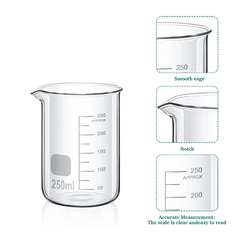 3000ml-5ml Pyrex  Glass beaker Borosilicate GG-17 Graduated Beakers  Measuring Glass Chemistry Beakers