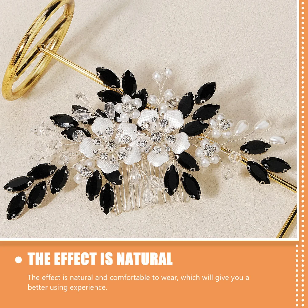 

Elegant Rhinestones Pearl Flower Hair Comb Bridal Wedding Accessory Stylish Party Headpiece Hair Combs for Wedding