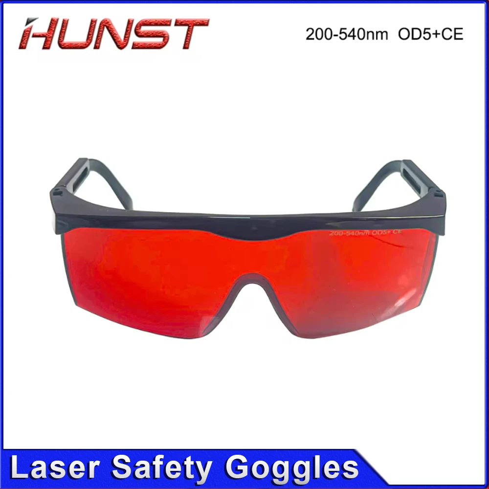 HUNST نظارات السلامة بالليزر الجمال إزالة الشعر نظارات الأشعة فوق البنفسجية الأشعة تحت الحمراء 200-540nm نظارات OD5 CE