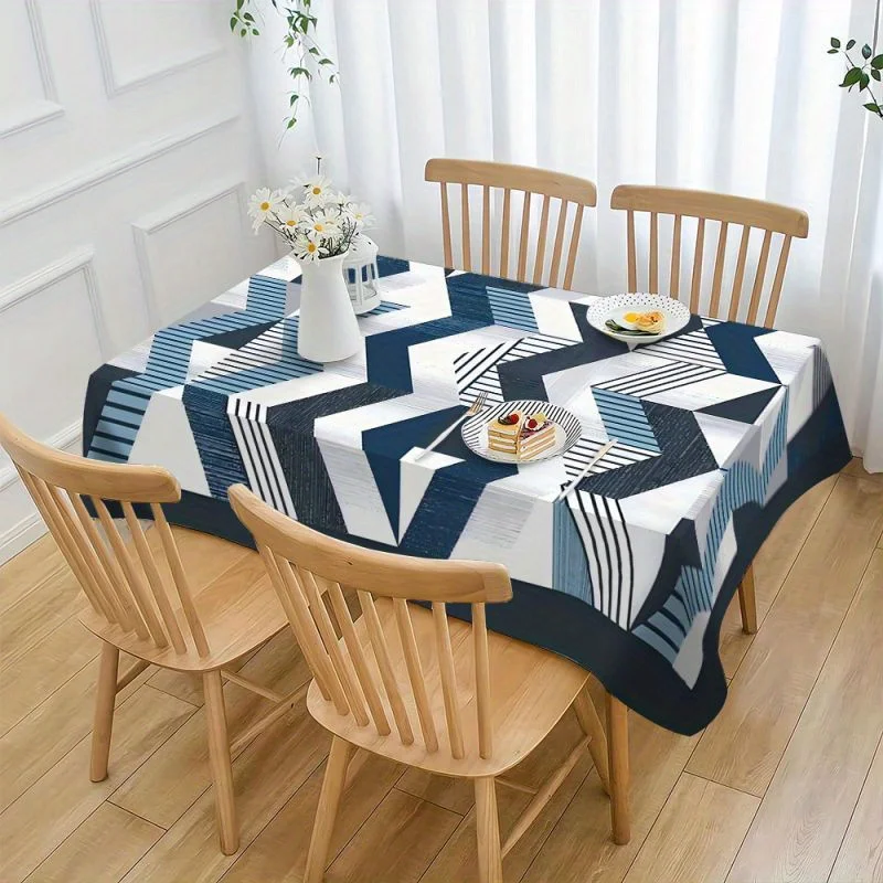 JIT + 1pc polyester tablecloth, simple style tablecloth, rectangular multi-color printed flower tableclothzyc
