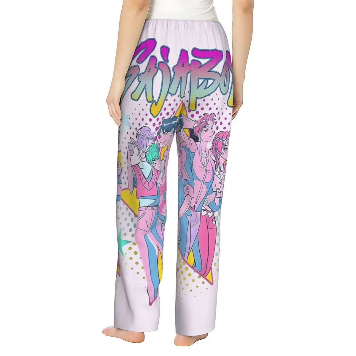 Saja Boys Kpop شيطان الصيادين أنيمي منامة للنساء خمر بيجامة بنطلون ملابس خاصة مريحة قيعان ملابس نوم كبيرة الحجم