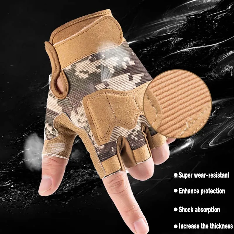 

Half Finger Cycling Gloves - Non-slip Durable Gloves for Outdoor Sports Fitness Safety Work Gloves for Men & Women