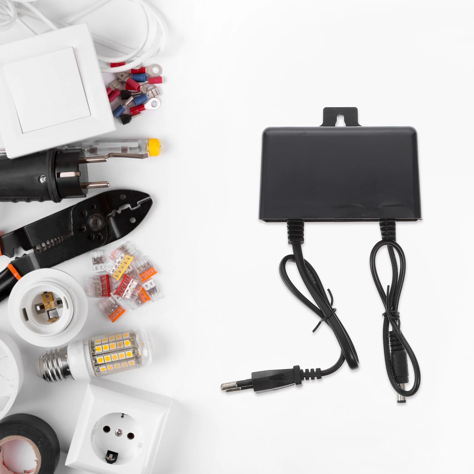 

Waterproof DC Power Supply Adapter 12V2A LED Light Plastic Cover Rainproof Outdoor Car Lamp Stable Energy Saving