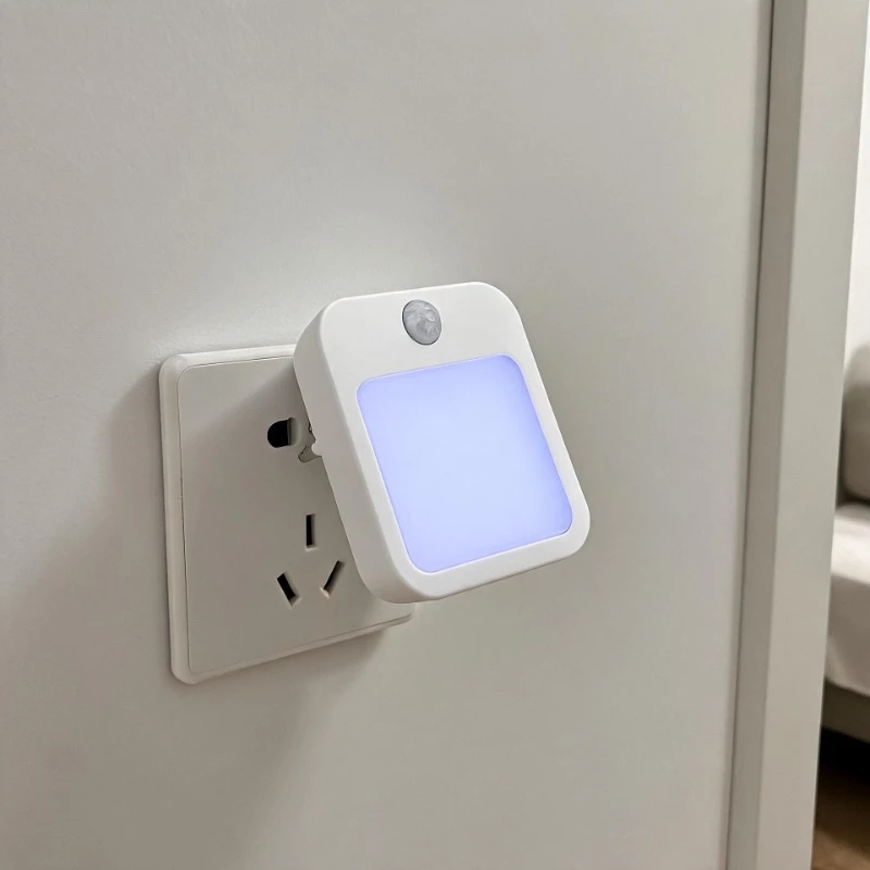 New Smart Plug-in LED Night Light Motion Sensor Warm White Lamp Stepless Dimmable Brightness For Home Bedroom