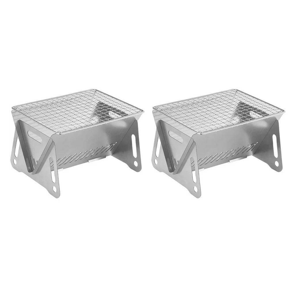 

Compact Charcoal Barbecue Folding Barbecue Grill Portable Charcoal Grill 304 Stainless Steel Lightweight Design