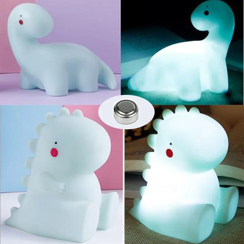 Veilleuse LED créative en forme d'animaux, dinosaure, Nairobi, Orn, jouet de couchage pour bébé et enfant, cadeau de nouvel an et de noël, batterie