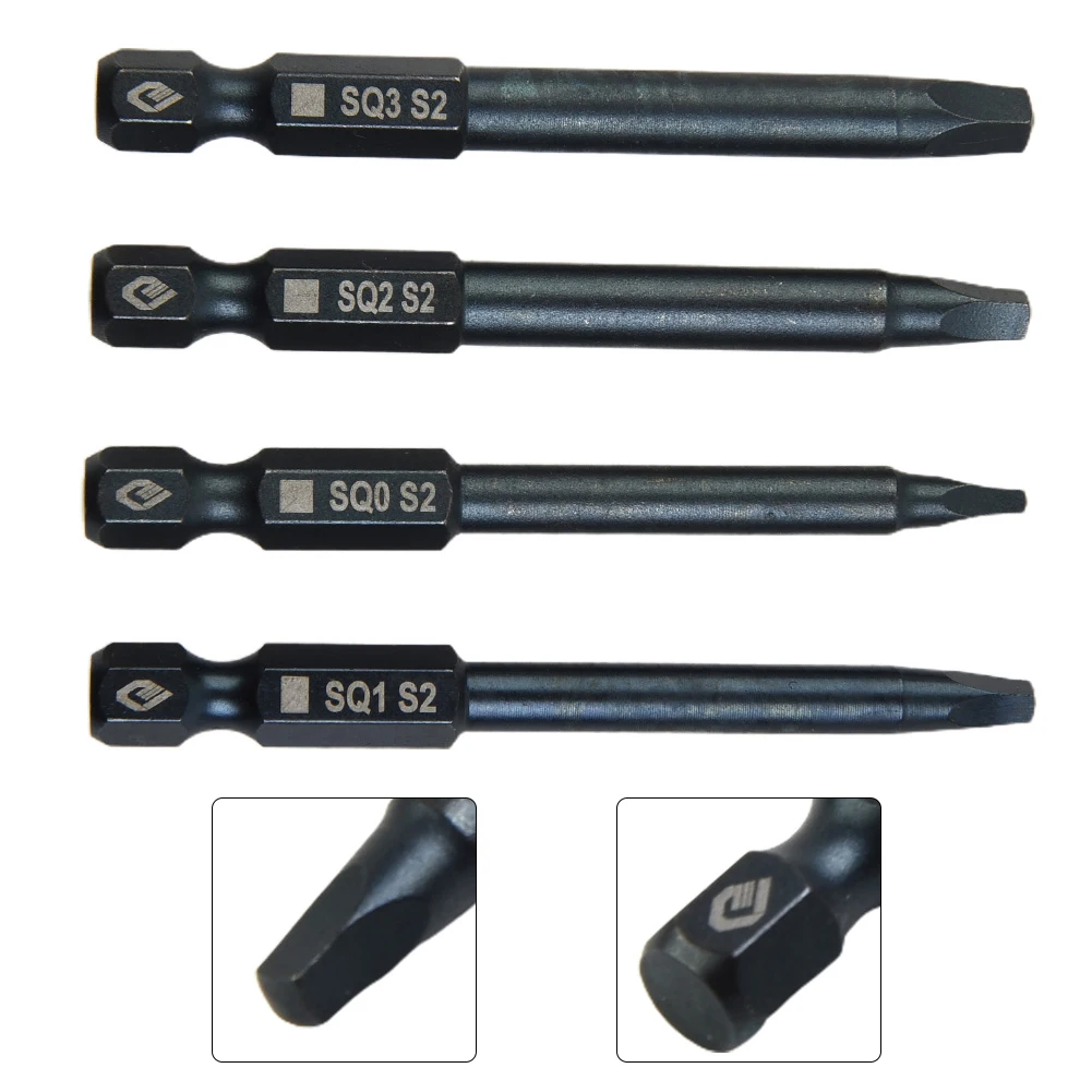 Dark Blue Unscrew The Screws Screwdriver Bits Hand Tools Steel SQ3 Strong Magnetic 6.35mm Electric Screwdriver