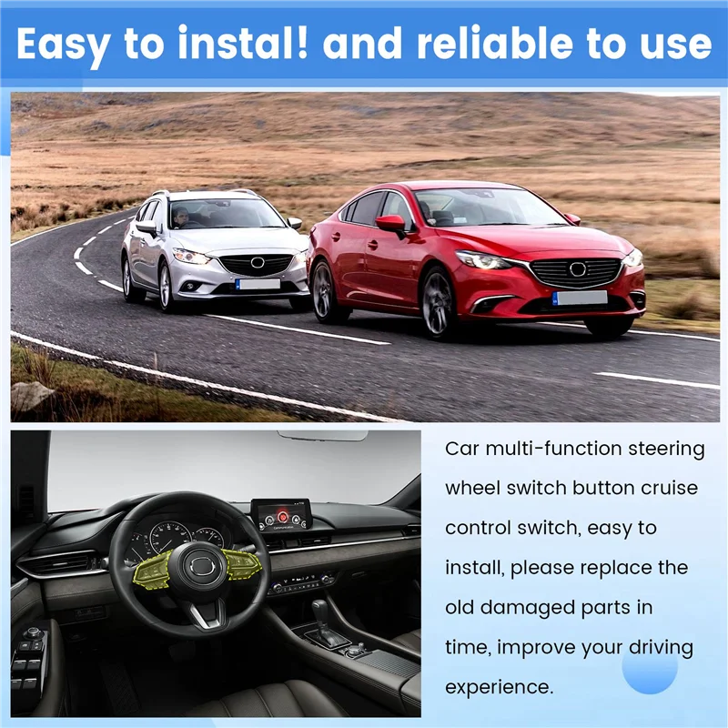 

ABTD-кнопки круиз-контроля на руле, переключатель управления Res для Mazda 3 Axela Mazda 6 Atenza CX-3 CX-9 CX-5 CX4