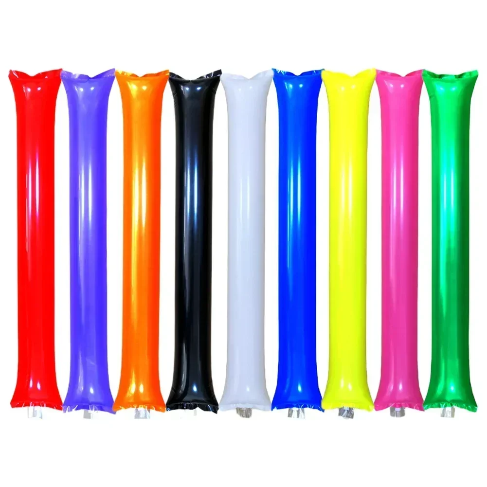 10pc Cheering Sticks Inflatable Wand Game Cheering Props Lively Atmosphere 60x10cm PE Plastic For Sports Match/festivals