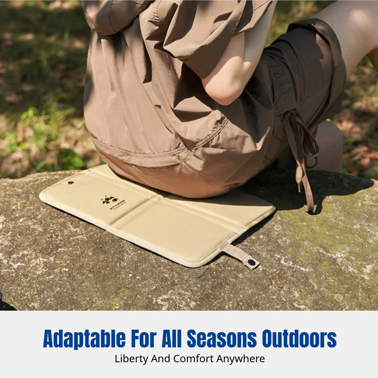 

Folding Seat Pad, Portable Outdoor Mat, Double-Sided, All-Season, Travel, Stylish Minimalist Design