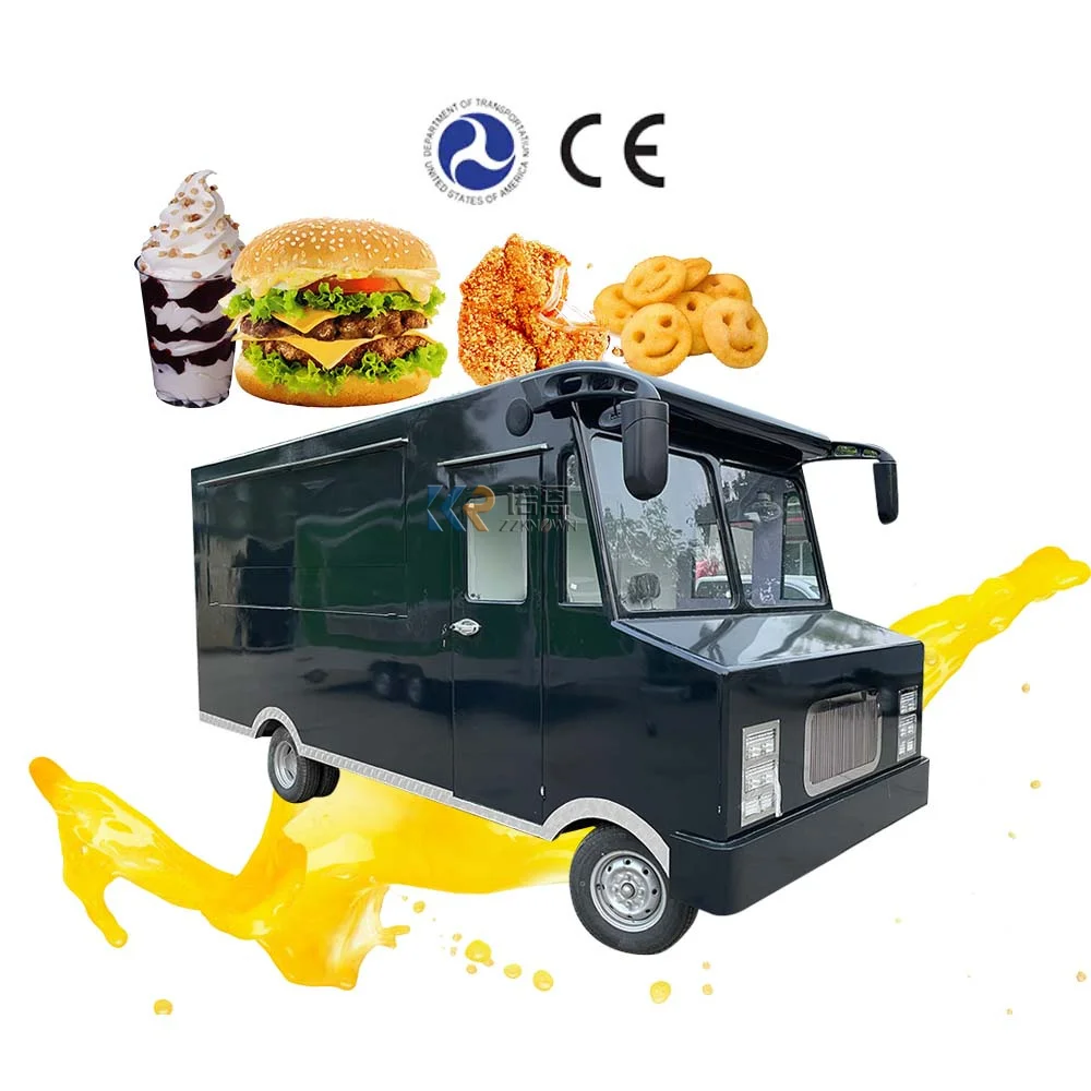 

Fast Food Trailer Street Coffee Pizza Kiosk Custom Fully Kitchen Equipments Ice Cream Snack Cart Concession Food Truck