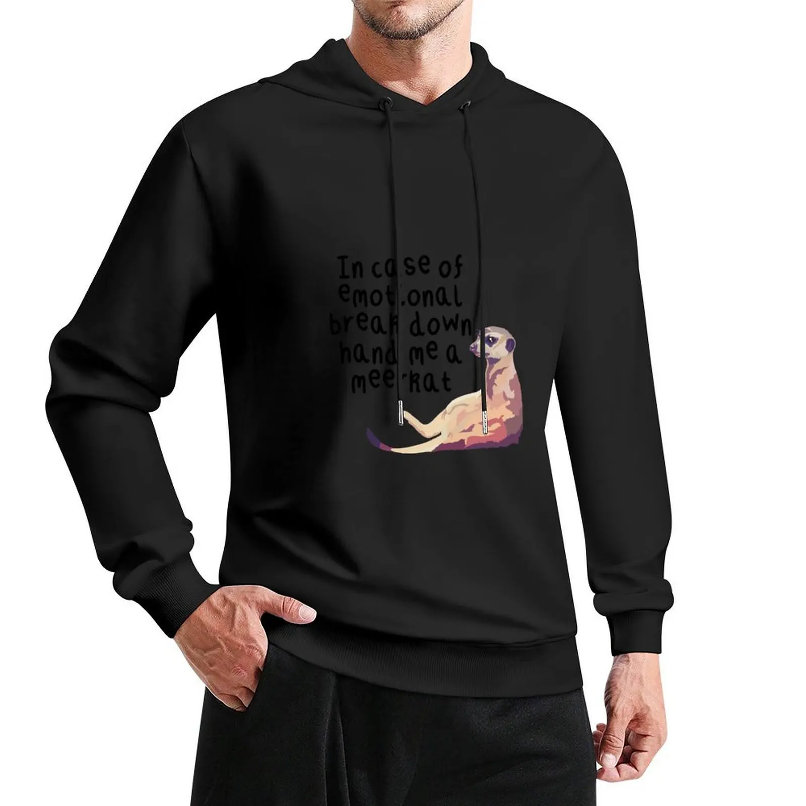 

Meerkat Emotional Breakdown Pullover Hoodie anime clothing hooded shirt hoodie graphic