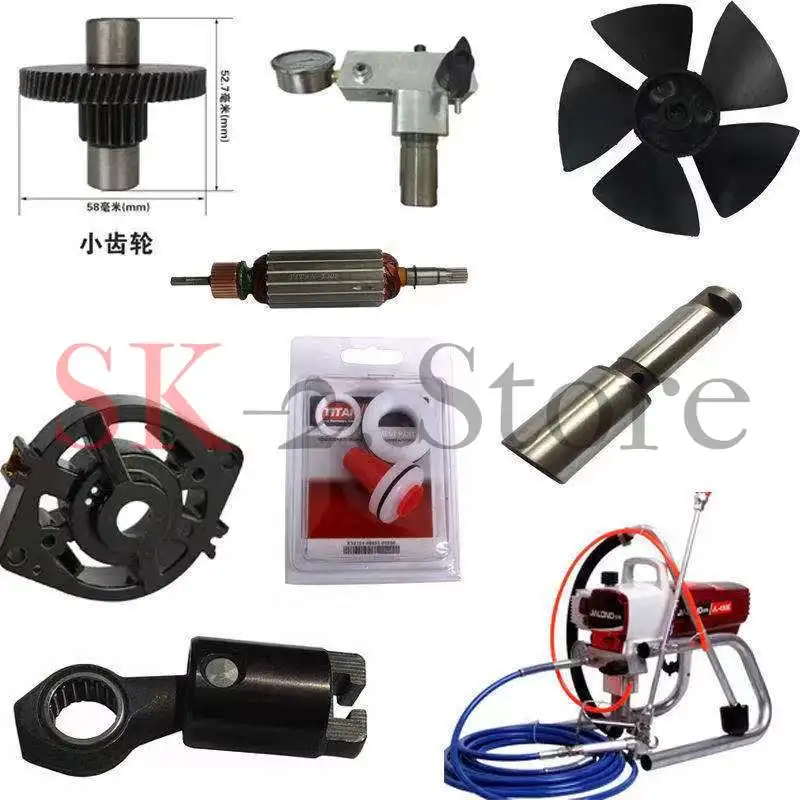 Suitable for Titan 440 450 3.21 Airless Sprayer Parts Pump Body Piston Rod Seal Ring Connecting Rod Gear Suction Tube