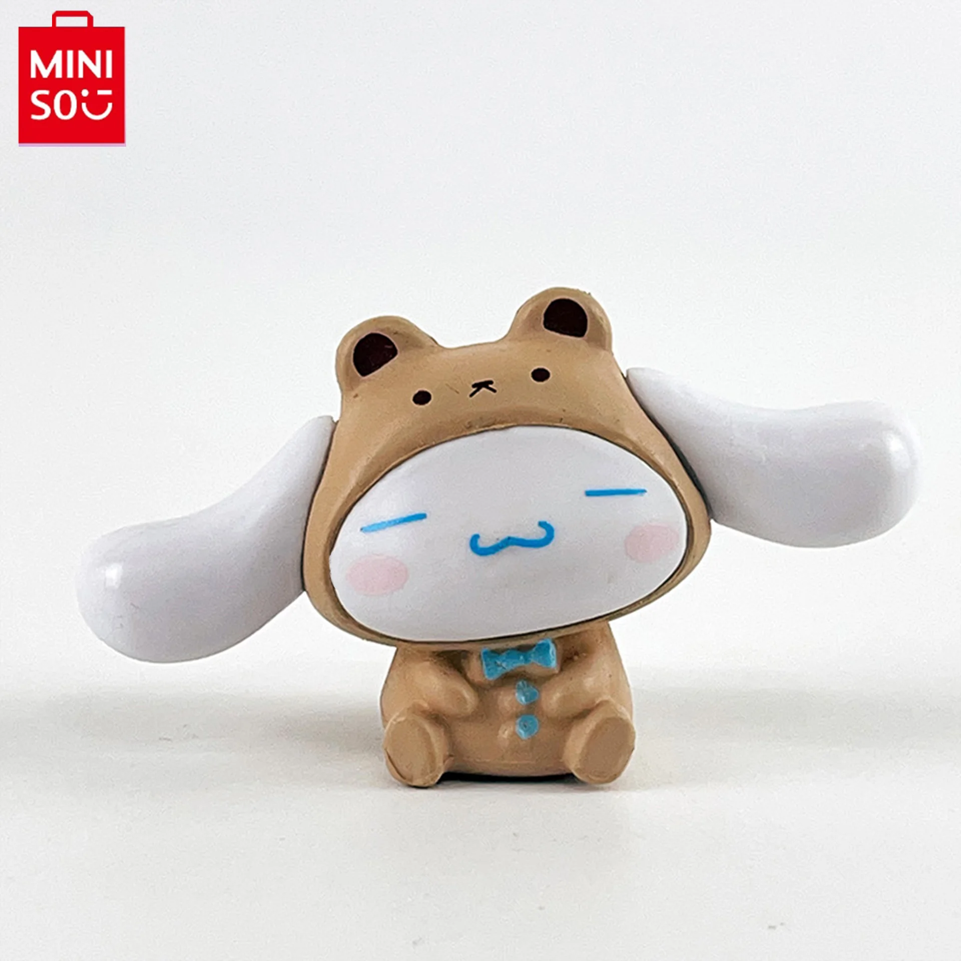 6pcs Kawaii MINISO Anime Figure Cinnamoroll Kuromi Doll Strawberry Bear Action Figures DIY Cake Decorate Toys Gifts For Children