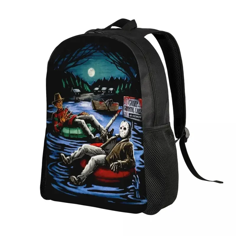 Horror Movie Character Killer Backpacks for Women Men Waterproof College School Halloween Film Bag Print Bookbags