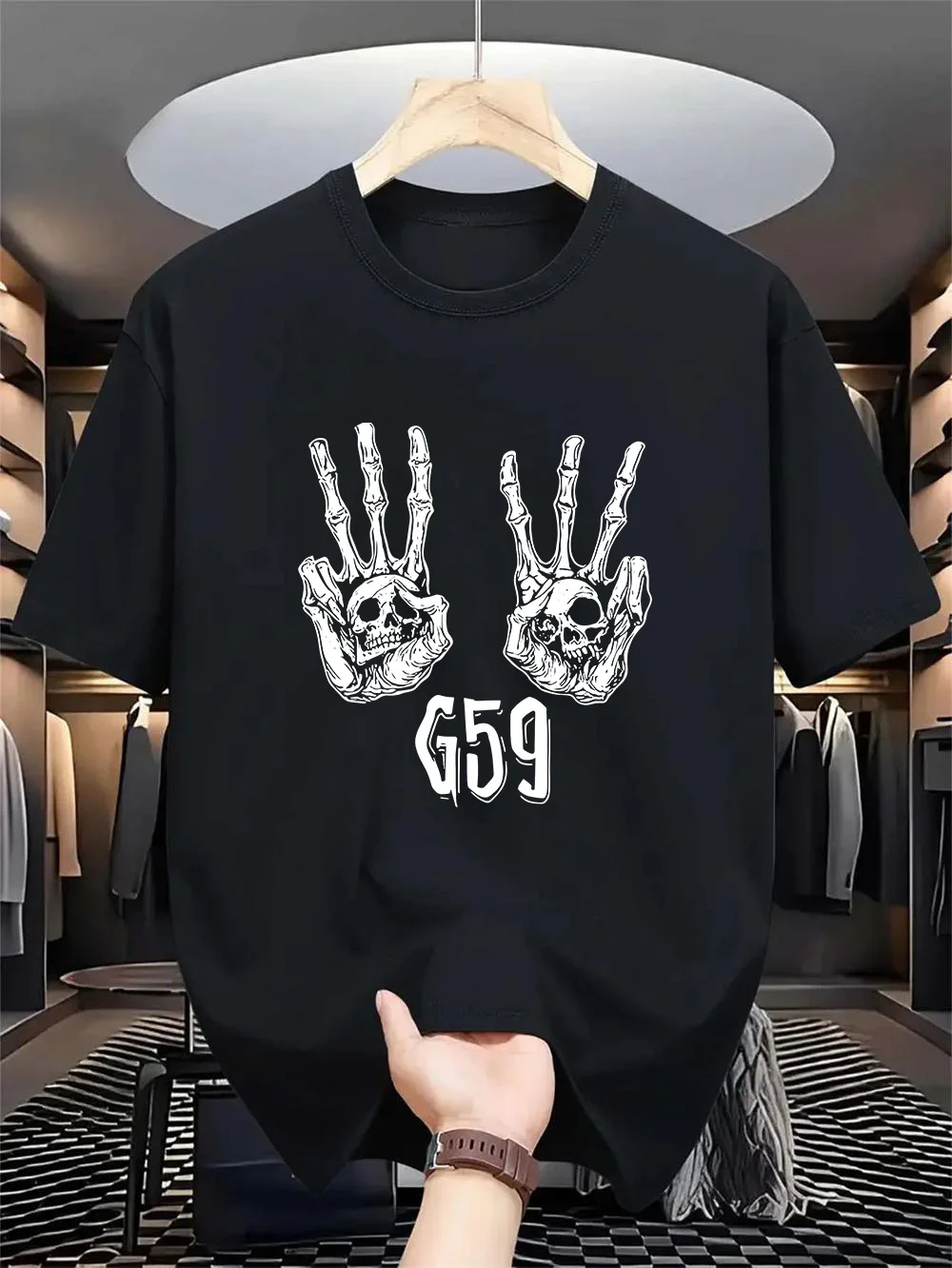 230 grams of pure long-staple cotton men's and women's matching short-sleeved loose-sleeved relaxed-style round-neck T-shirt