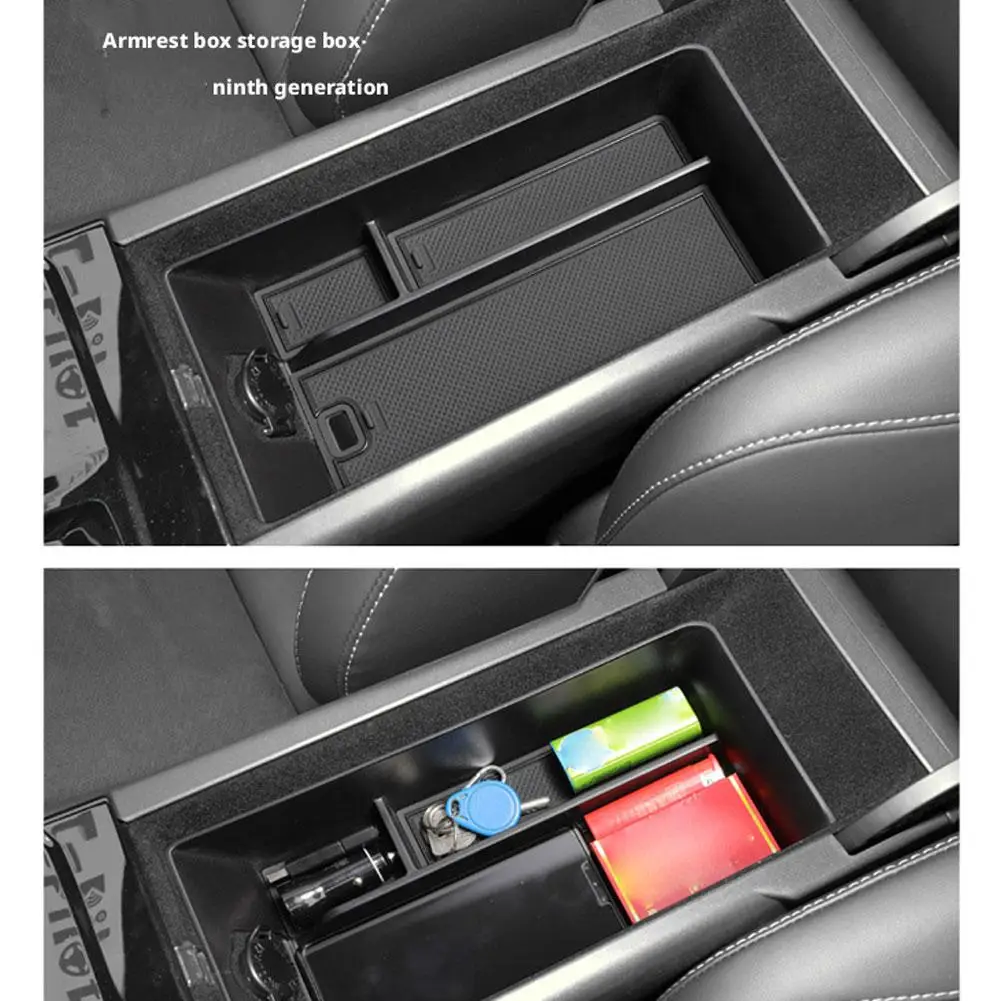 

For Camry (2024 Model) Center Armrest Storage Box Car Tray Tidying Accessories Black Organizers U3R1