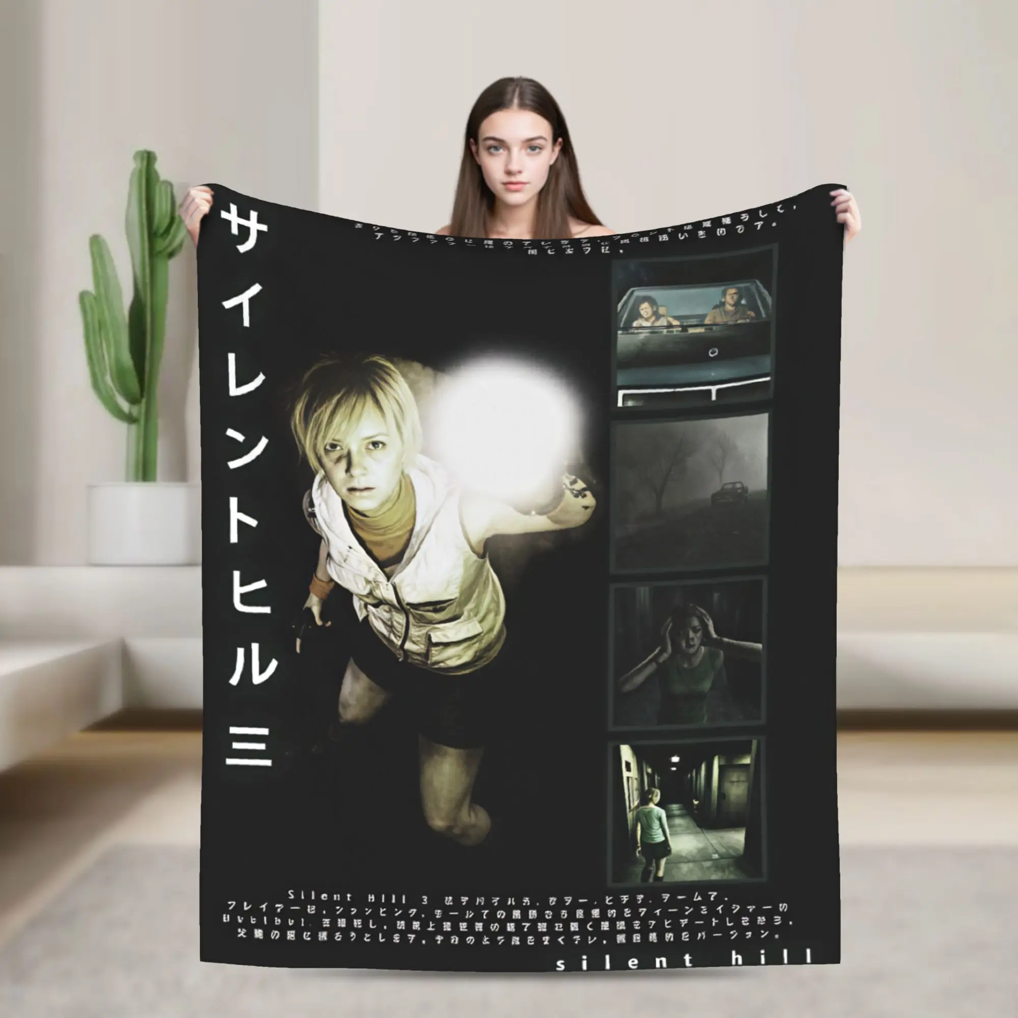 Silent Hill 3  Horror Game Super Soft Blanket  Camping Plush Throw Blanket Funny Bedroom Flannel Bedspread Sofa Bed Cover
