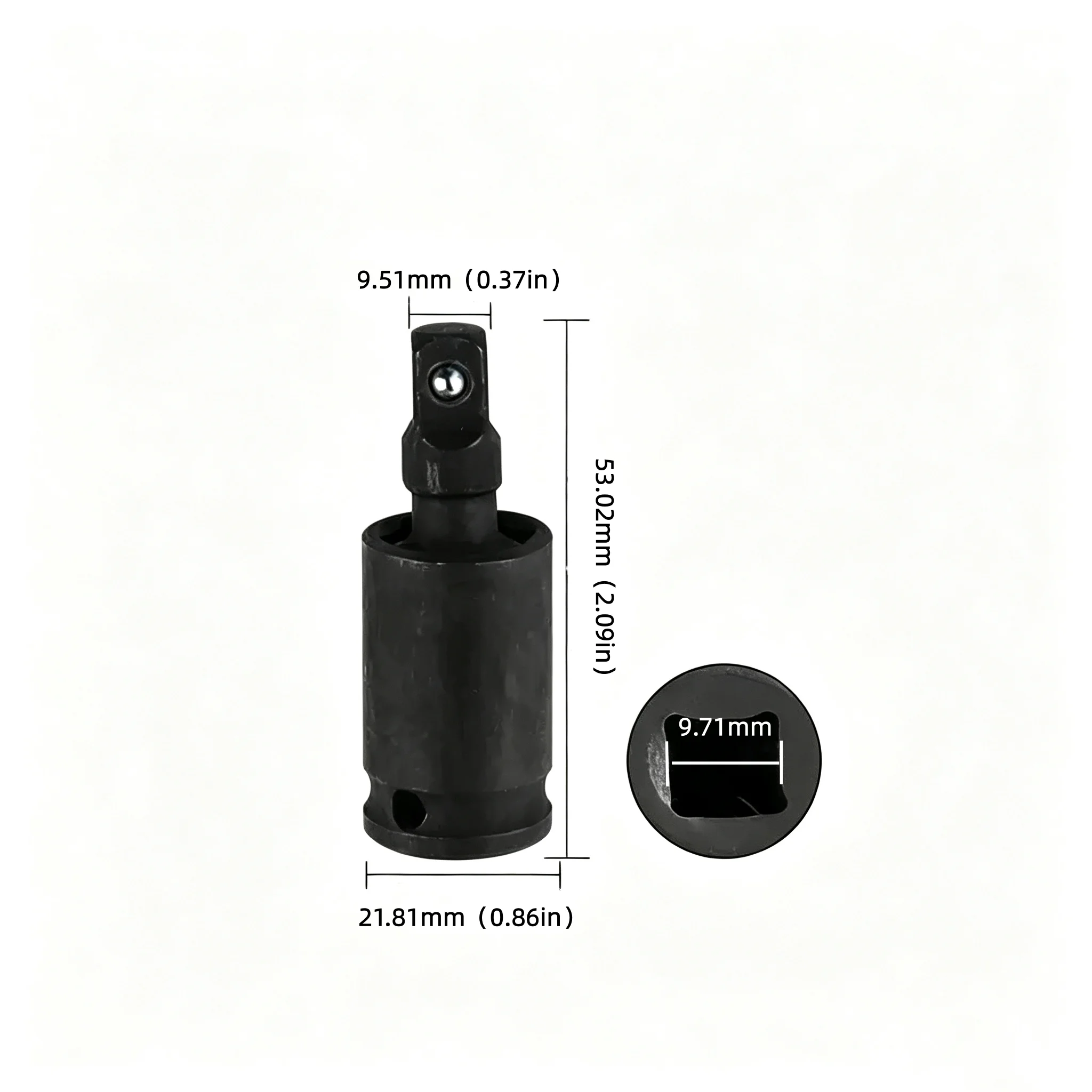 Socket Adapter 360 Degree Swivel Knuckle Joint Inch Drive Swivel Impact Durable Extension Wobble Sleeve Wrench Tool