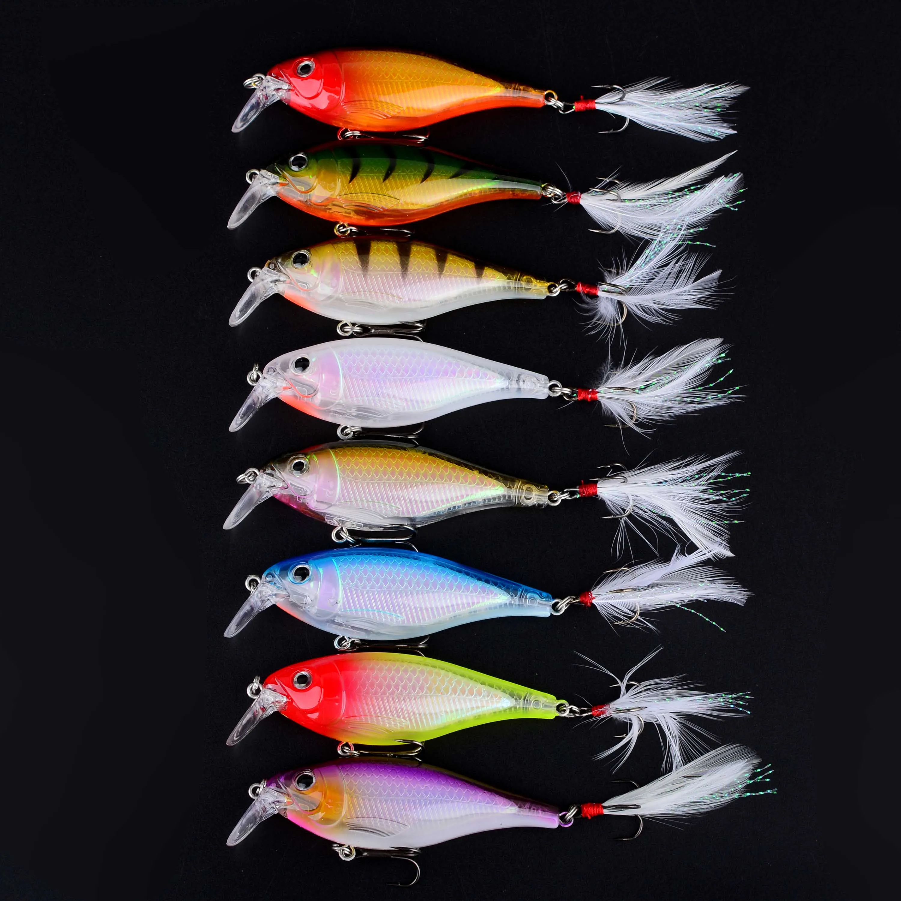 8 Uds señuelo de pesca Minnow Wobbler señuelo Jerkbait Swimbait cebo duro Artificial cebo para trucha pesca en el océano cebo de lubina