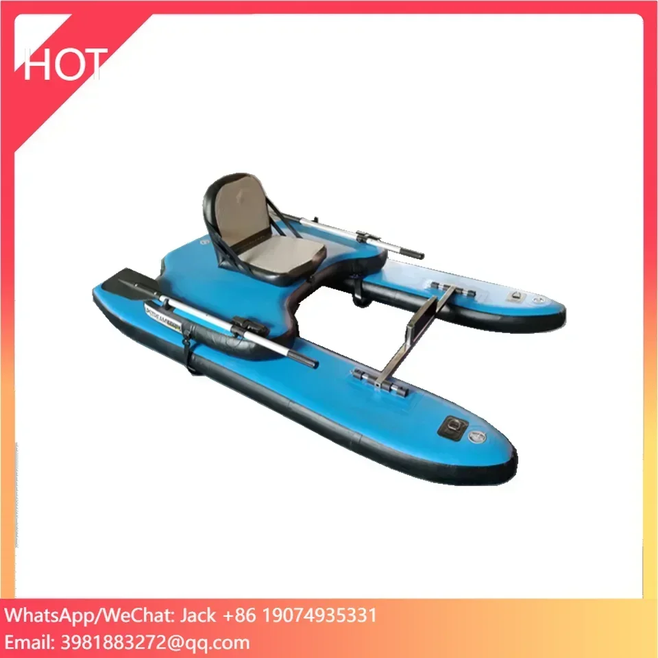 9ft Blue Color Inflatable Water Bicycle New Design Fishing Boat With Seat