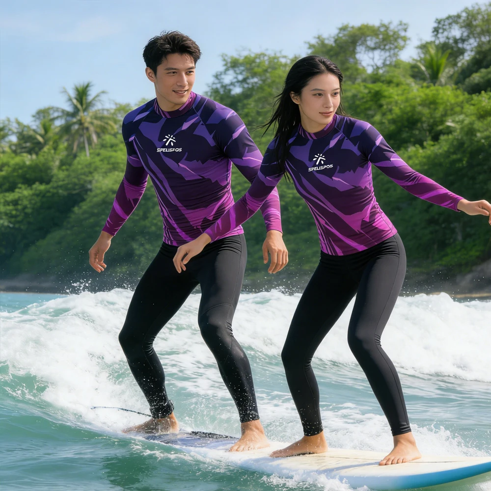 

Rash Guard Long Sleeve Men's and Women's Surfing Clothing High Quality UPF50+ Surf Clothes Luxe Shirt for Water Sport Fishing