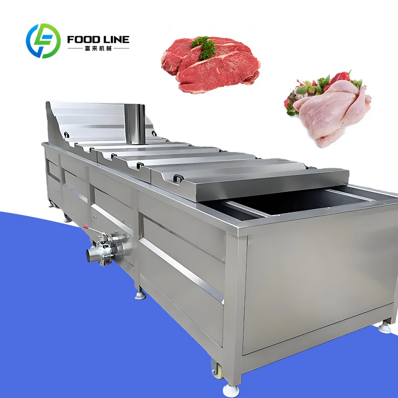 Bubble Washing Machine Large Commercial Automatic Fruit Vegetable Peanut Cleaning Blanching Production Line Customized