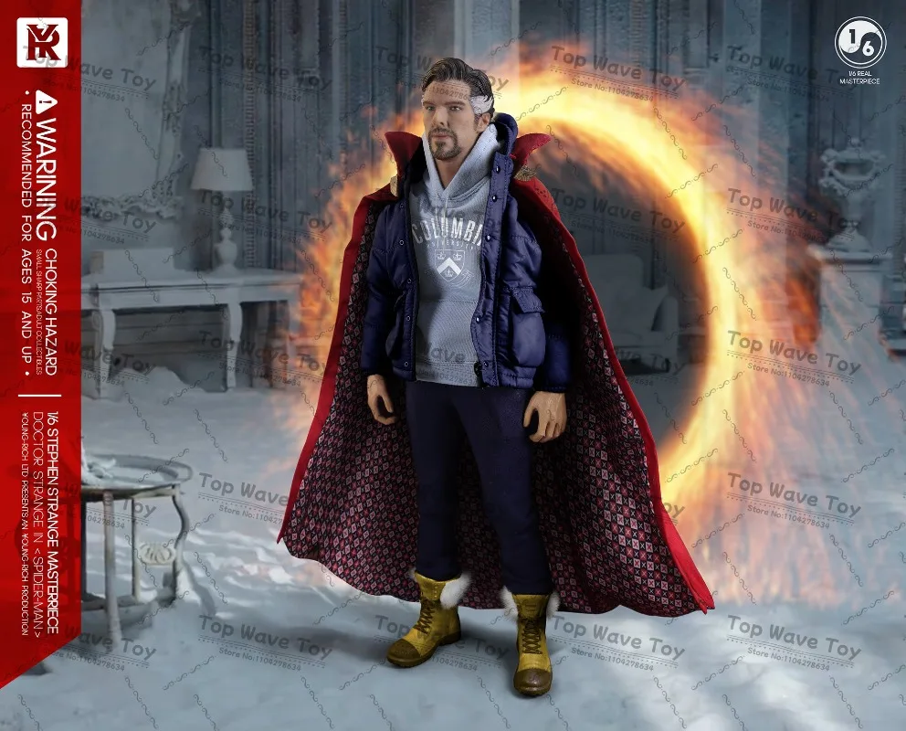 Novo estoque youngrich brinquedos yr026 1/6 doutor estranho pano figura de ação spiderman no way home filme 12 "conjunto completo soldado masculino