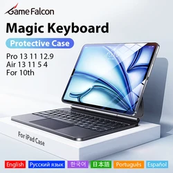 Magic Keyboard Case For Ipad 10 10th Generation Air 11 13 6 5 4 M4 M2 Pro 13 11 12.9 12 9 5th 4th 10.9 2024 Magnetic Cover Funda