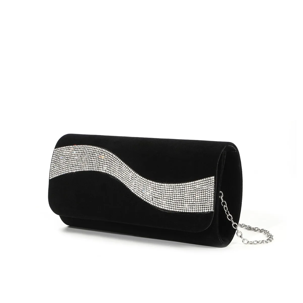 Lady Banquet Bag Cylindrical Chain Crossbody Bags Wavy Diamond Bright Shining Evening Wedding Bag Luxury Temperament Clutch Bag