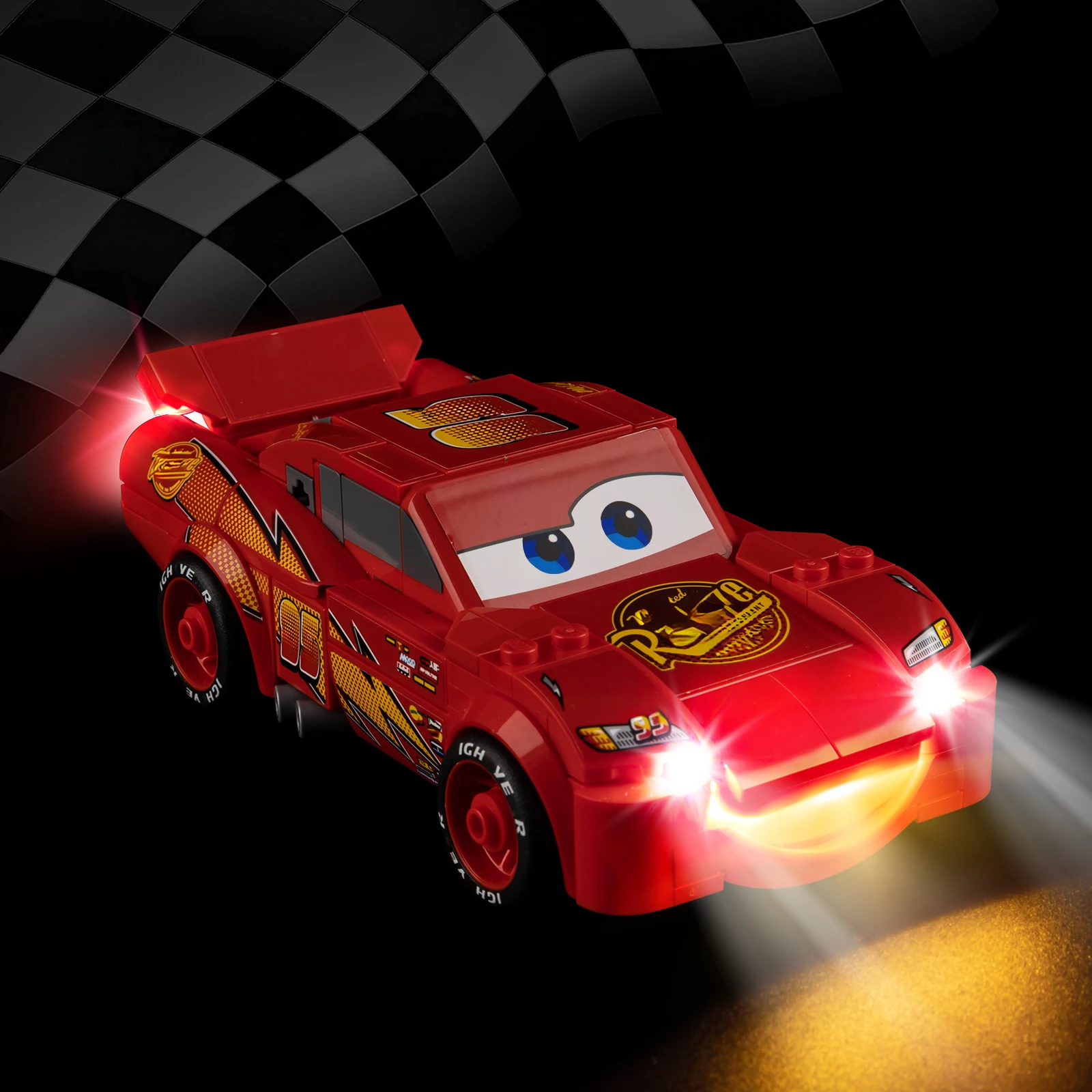 LED Light Set Suitable for Lightning Mcqueen Car 77255 Building Blocks