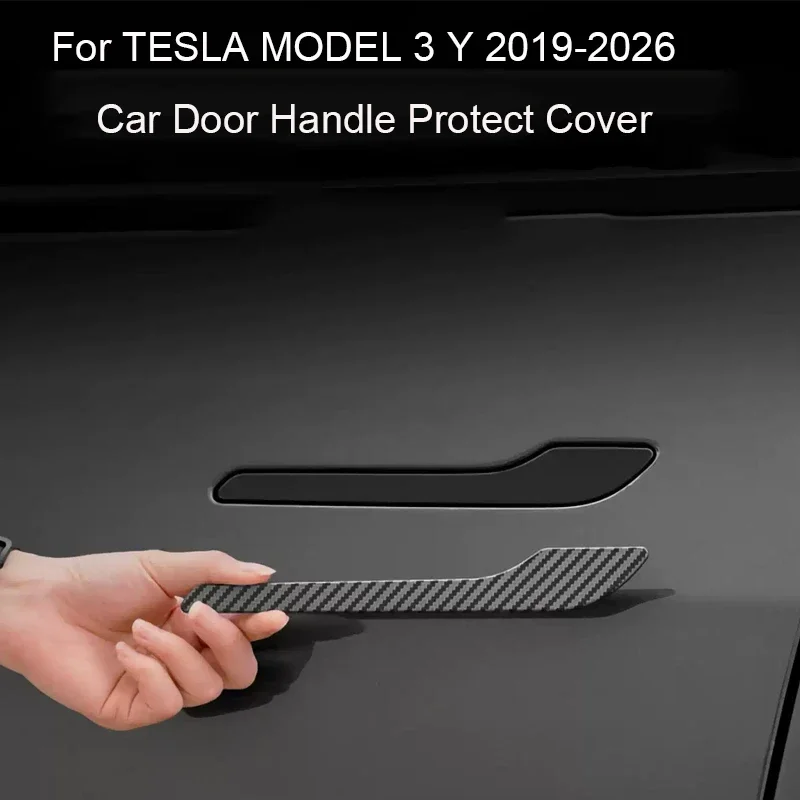

For TESLA MODEL 3 Y 2019-Present 4 PCS Car Drip Glue Door Handle Cover Anti Scratch Auto Exterior Decorat Sticker Accessories