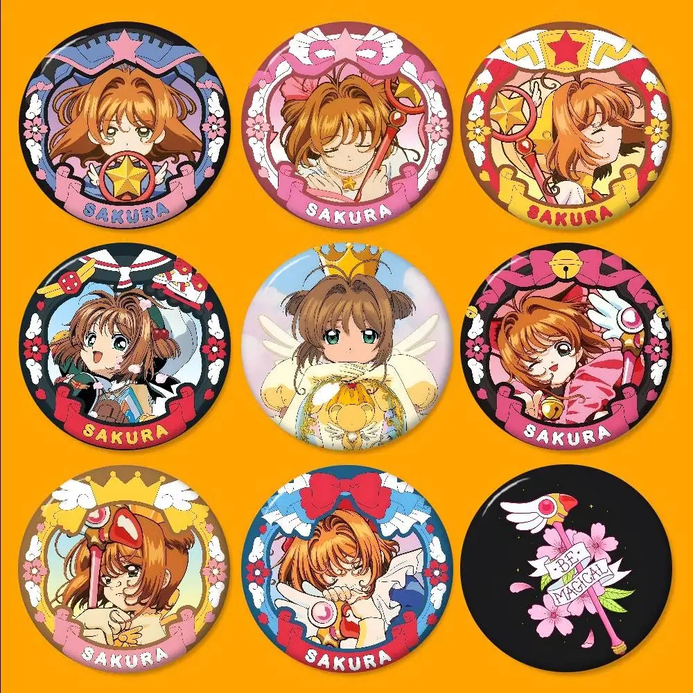Card Captor Sakura Anime Anime Button Pin Handmade Brooch for Clothes Cartoon Badge Backpack Decoration Jewelry Accessories