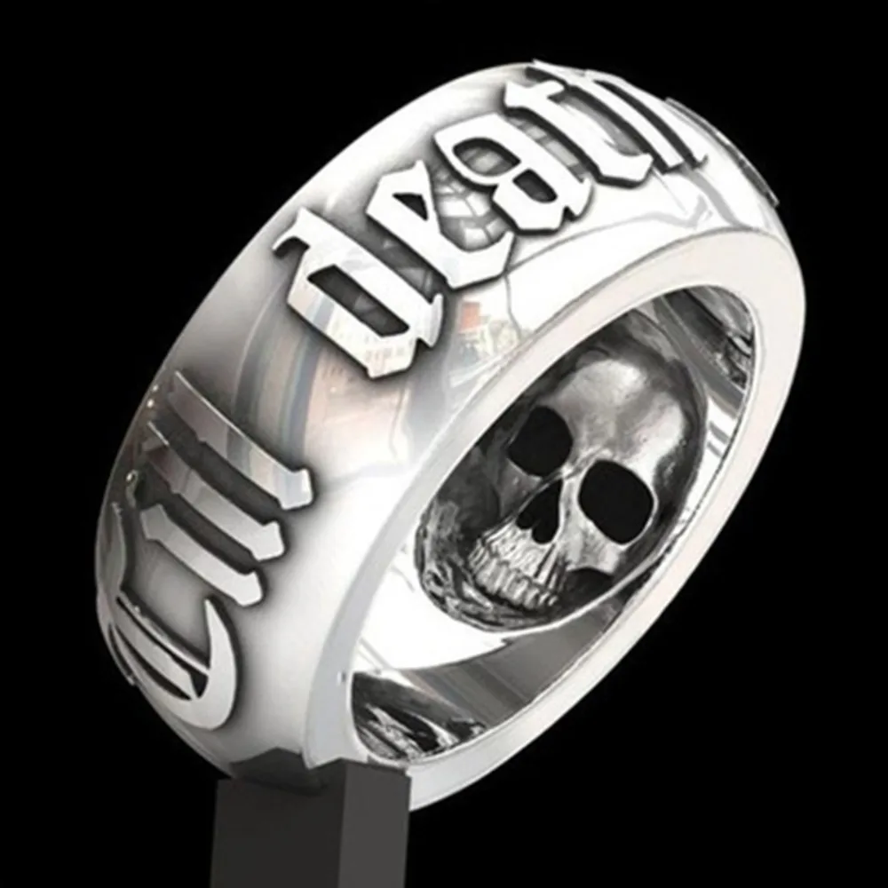 Personalized Minimalist Niche Creative Trend Death Skull Men\'s Fashion Retro Ring Hip-hop Punk Street Party Gift Accessories