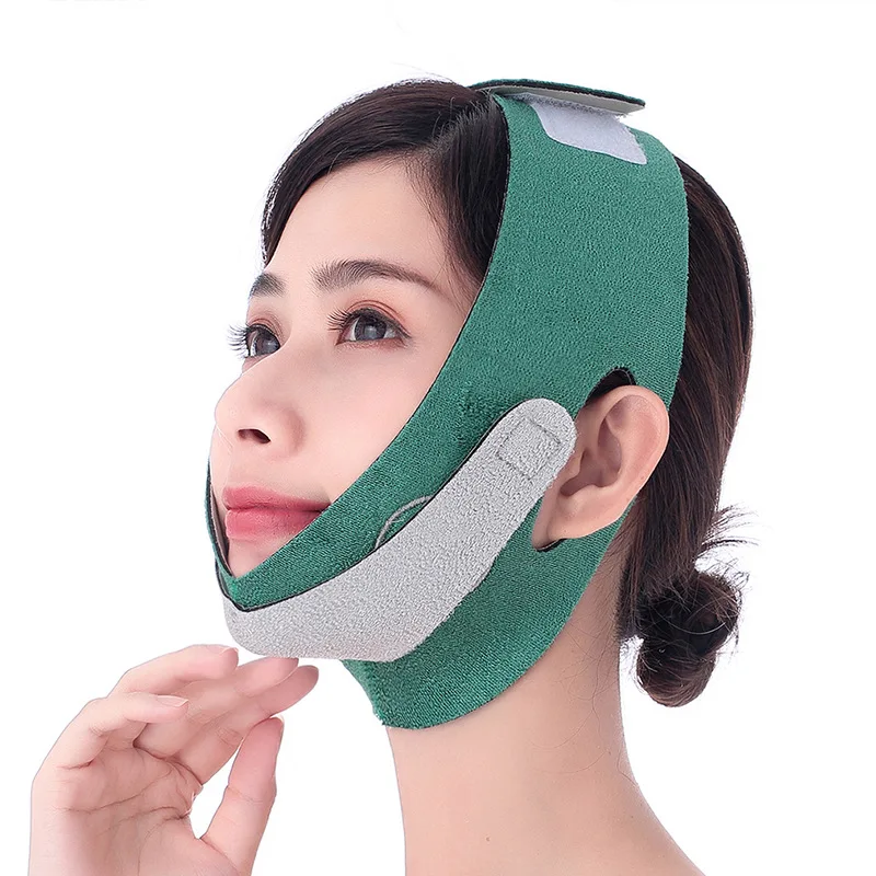 V-vormig afslankmasker met face-lift Aanscherping Corrigerende bandage Shaper Dubbele kin gezichtslift met massage afslankapparaat