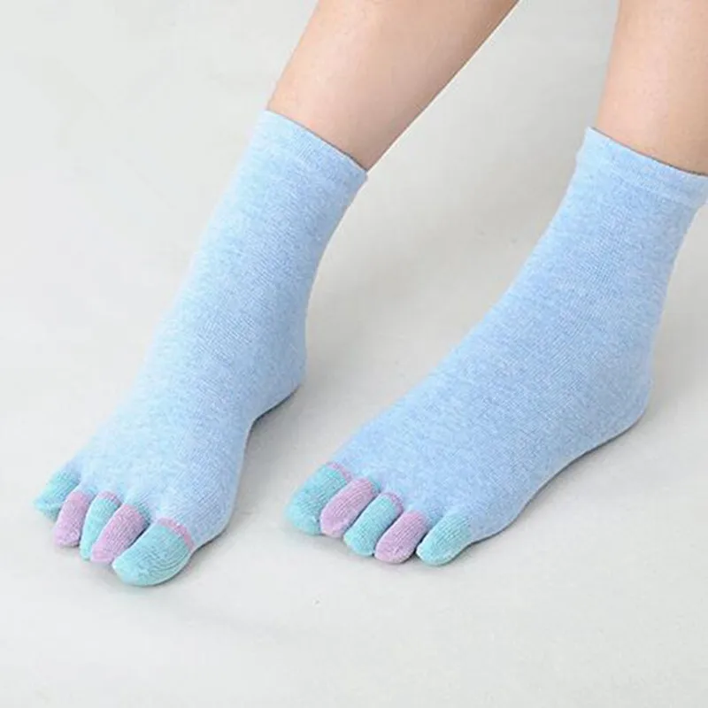 일본 패션 여성 재미 있은 카와이 발가락 양말 로리타 다섯 손가락 레이디 소녀 캔디 색상 여성을위한 귀여운 잠자는 양말 선물