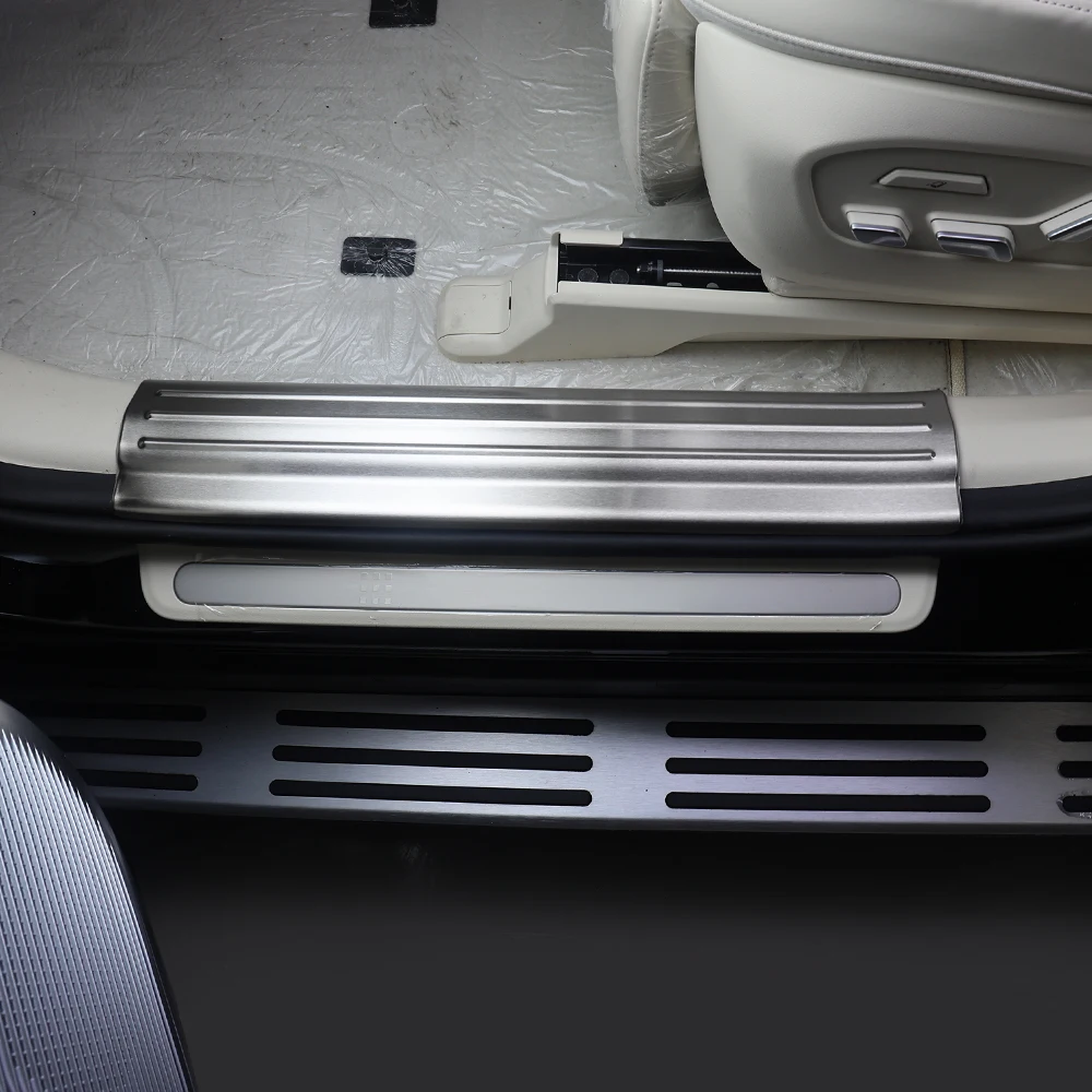 For Hyundai IONIQ 9 2026 Stainless Exterior Door Sill Protectors Front and Rear Sill Guards Step Trim Strips Accessories